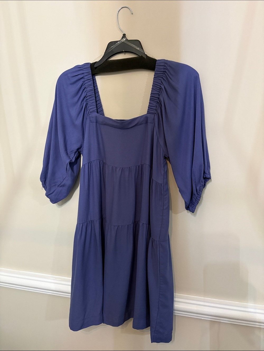 Casual Tiered Women's Dress in Periwinkle Blue